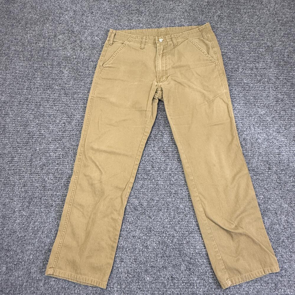 Topo Designs Pants Mens 30x25 Capri Brown Canvas Khaki Casual Made USA